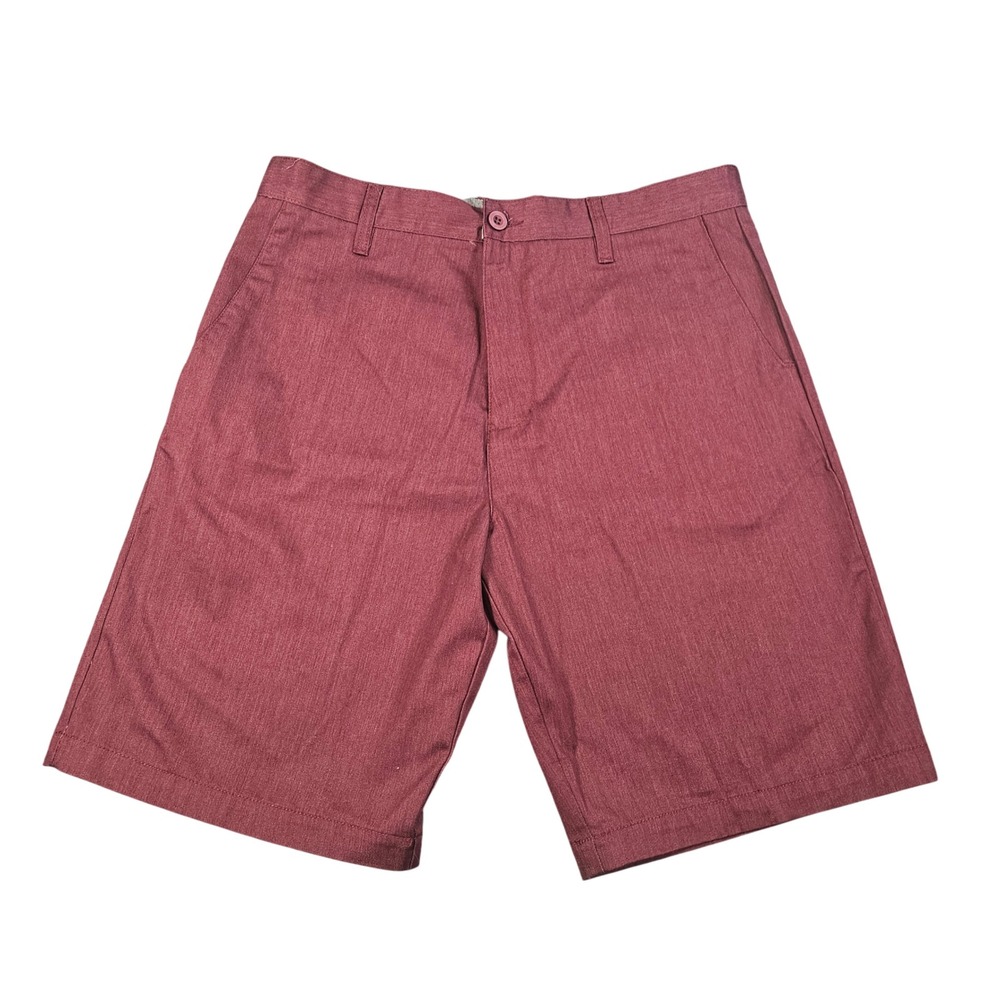 Burnside Mens Heather Burgundy Hybrid Shorts BK9861 Size 34 New With Tags